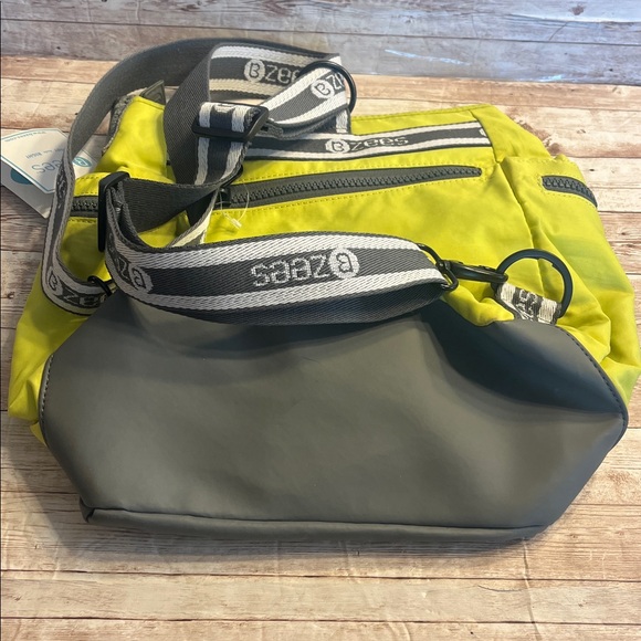 Bzees Electric Lime Yellow and Gray Bag main image 4